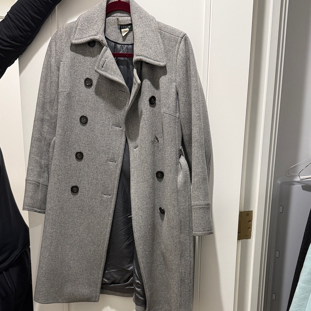 J. Crew Gray Double-Breasted Pea Coat